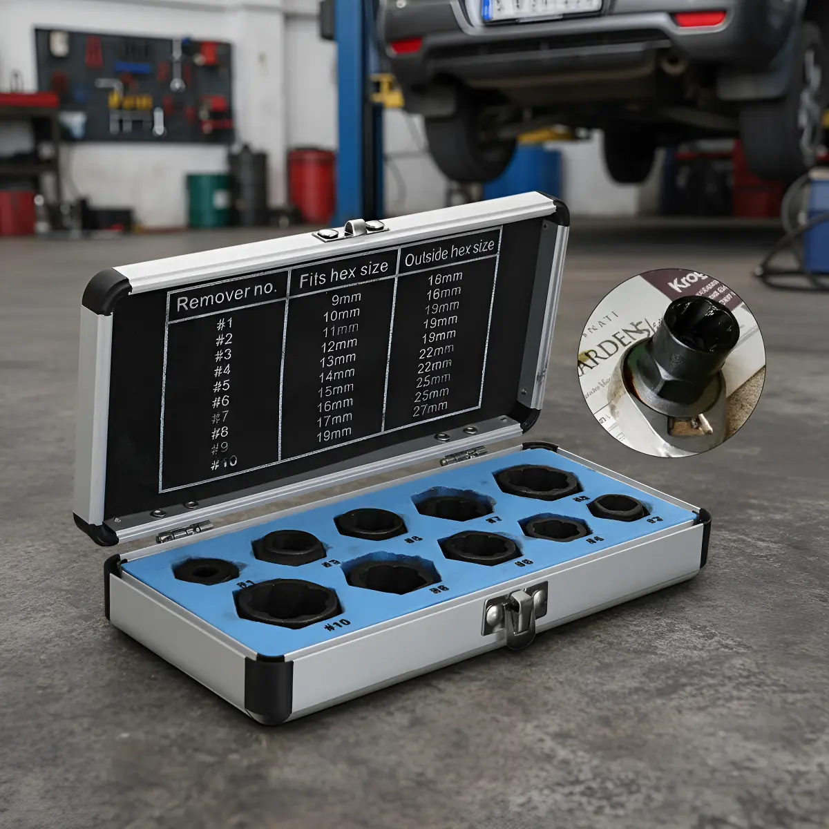 Set Dados Extractores Pernos Y Tuercas Rodadas